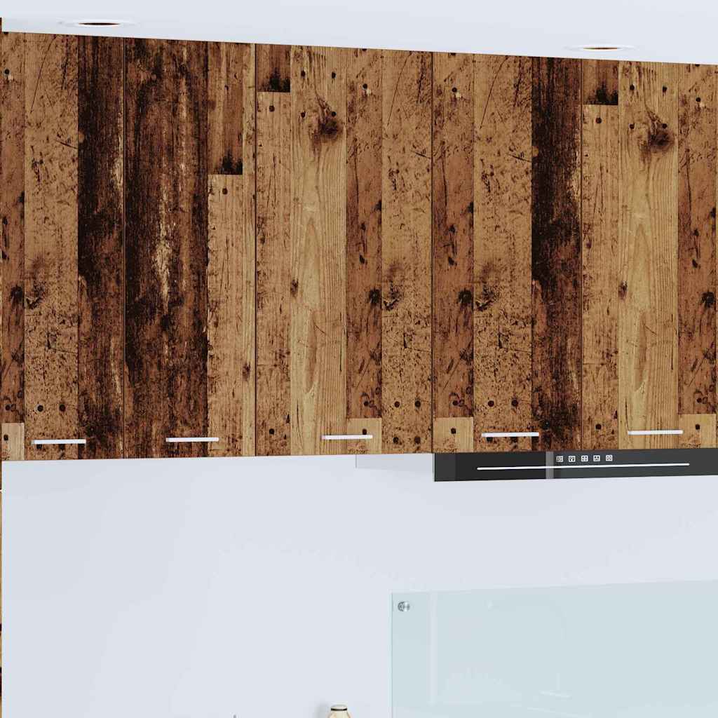 Hanging Cabinet Riga Old Wood and White 40 x 31 x 80 cm